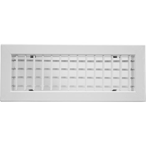 Grille de soufflage/reprise à ailettes orient br dble déflec, blanc, D 400x200 mm S&P (UNELVENT) 858455