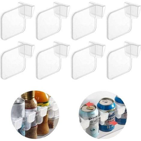 Panier de rangement en plastique transparent, séparateur d'espace, boîte de rangement pour réfrigérateur, séparateur de boîte de (1/5)