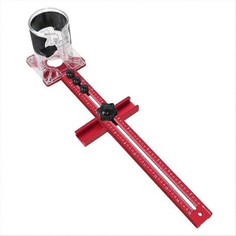 Gabarit de fraisage 4 en 1 pour rainures de défonceuse - Support de quincaillerie pour meubles en aluminium B (1/5)