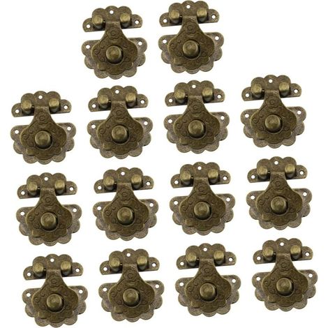 Lot de 14 boulons rechange loquets à boucle vintage armoires (1/5)
