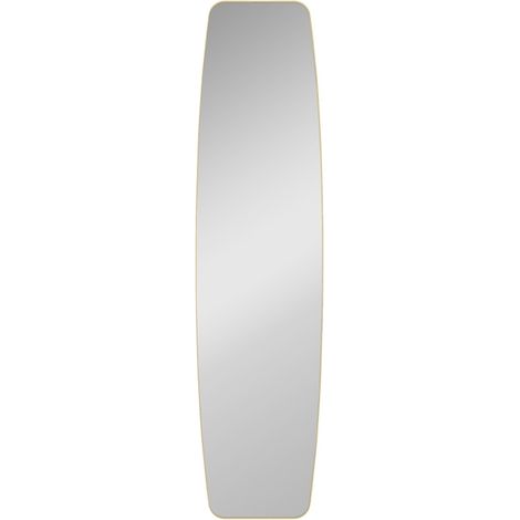 Specchio da parete moderno 160x40x3 cm con cornice metallica dorata per corridoio e soggiorno (1/5)