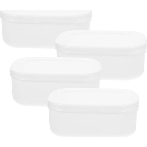 Boîte à bento en plastique 4 pièces pour le stockage des aliments (1/5)