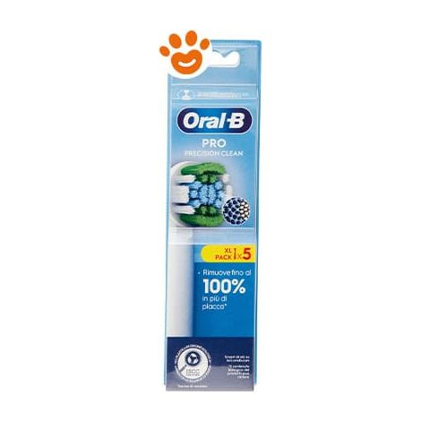 Oral-B Ricambi per Spazzolino Elettrico Precision Clean X-Filament - Confezione 5 Pezzi -