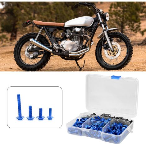 177-teiliges Motorradschrauben-Verkleidungsschrauben-Set, universell M5/M6, passend für Yamaha Sportmotorräder, blau (1/5)