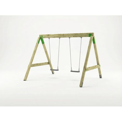 Aire de Jeux Extérieure pour Enfants – 2 balançoires– Structure de Jeux pour Jardin Conforme EN 1176 (1/5)
