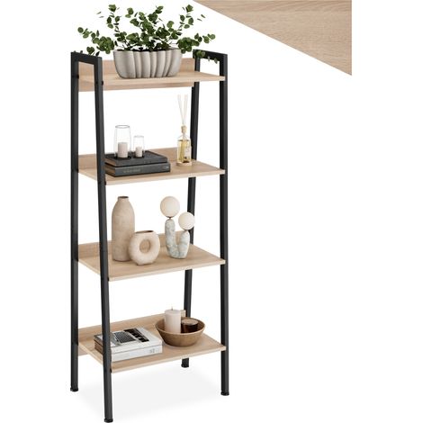 Étagère Style industriel anti-basculement 575x34x138 cm bois clair (1/5)