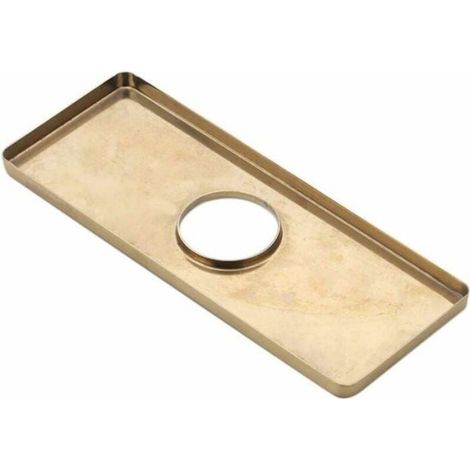 Cache-Trou Robinet - Acier Inoxydable 201 - Pour Évier Cuisine et Lavabo Salle de Bain - Finition Nickel Brossé - 162 x 63 mm - 1 Pièce (1/4)