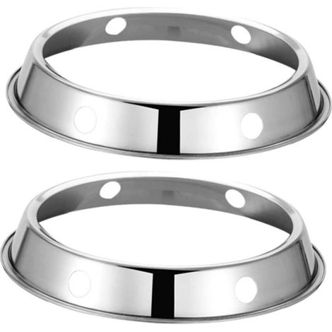 Supporti per wok Healeved in acciaio inox – Set di 2 anelli stabili per piano cottura, ideali per cucine domestiche e di ristoranti.