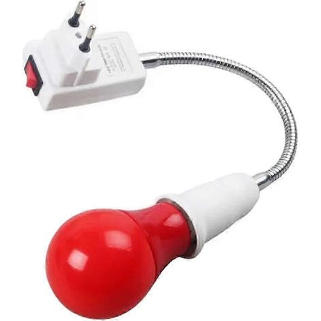 Ampoule LED 1W sans danger pour chambre noire - Culot E27, lampe rouge pour le développement de films/diapositives avec photographie argentique, prise UE (1/5)