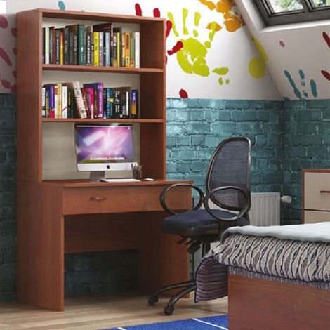 Scrivania ufficio porta computer con libreria e (1/2)