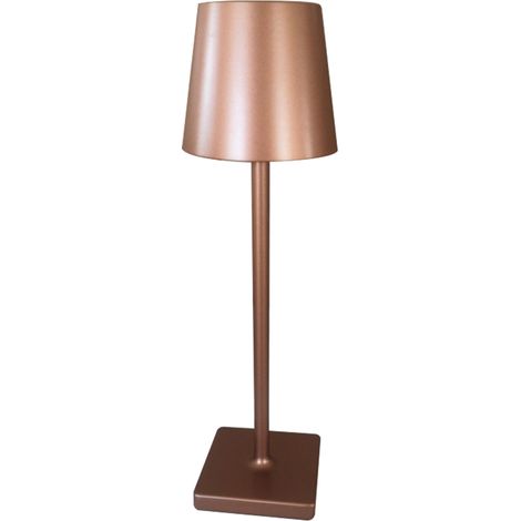 Lampe de bureau LED rechargeable en aluminium, design moderne marron 38x10cm, éclairage sans scintillement pour protection des yeux (1/5)