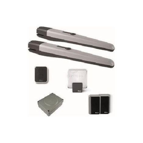 Nice – Kit motorisation portail battant – Charge max 1800N – Longueur max vantail 3m – Alimentation 24V – Fonctionnement sans courant (1/3)
