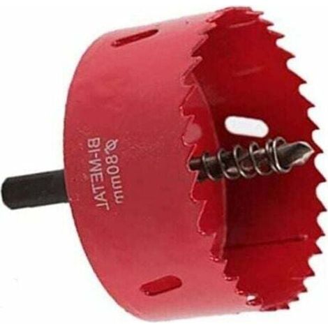 Juego de brocas para sierra de corona de 80 mm, broca HSS M42 de alta resistencia, cortador de coronas, sierras de corona para madera, aluminio, hierro, chapa metálica, tubos y plástico. (1/4)