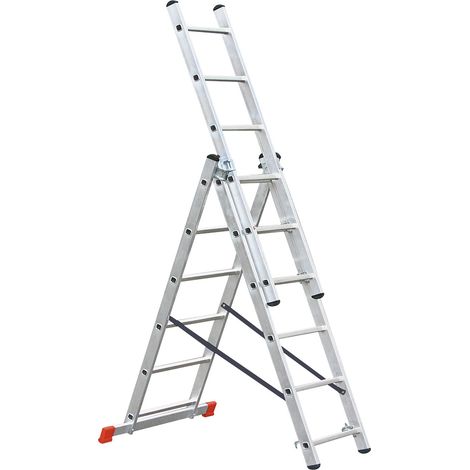 BRB Aluminium-Vielzweck-Leiter, Tragkraft 150 kg (Silber, 6) (1/3)
