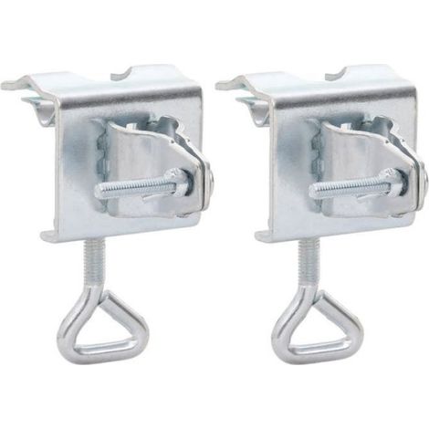 "SALE 2025"Pinces à parasol pour balcon - Lot de 2 - 32 mm acier chill984805 (1/5)