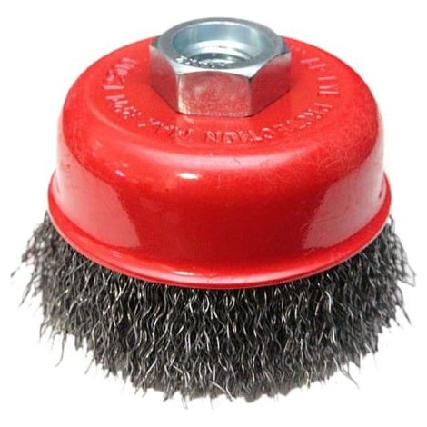 Spazzola a tazza Awtools da 75 mm, filo ondulato M14