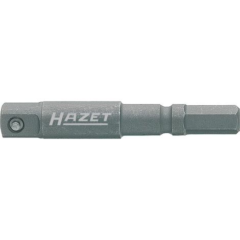 Hazet Schlag-Maschinenschrauber Adapter Sechskant massiv ISO 1173-A 5,5, 1/4 (6,3 mm) Vierkant massiv, Länge 50 mm (1/2)