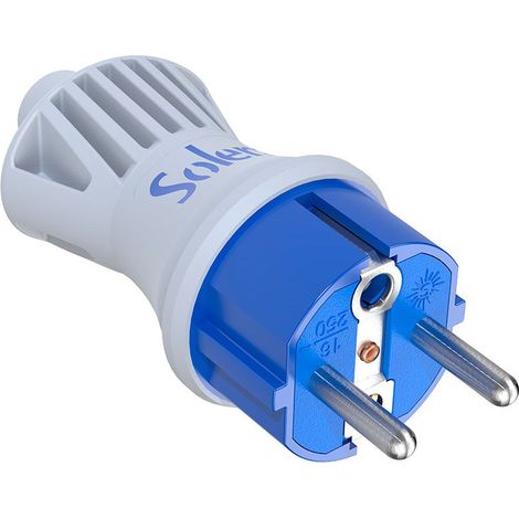 Spina Bipolare 16A 250V con Spine ø4.8mm Materiale Bianco IP44 Fascetta Fascetta Pieghevole 5706CKB Solera