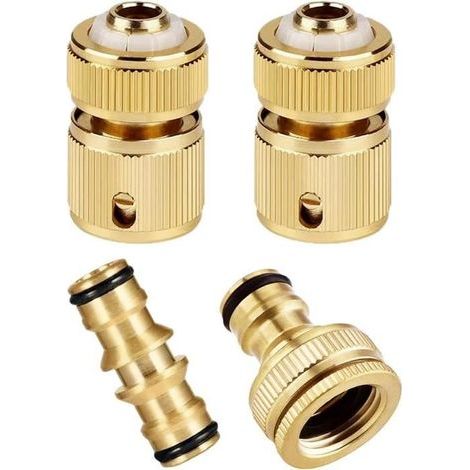 Faucet Adapter - Unspecified - 4 Pieces - Solid Brass - 1/2" and 3/4" - Easy Installation