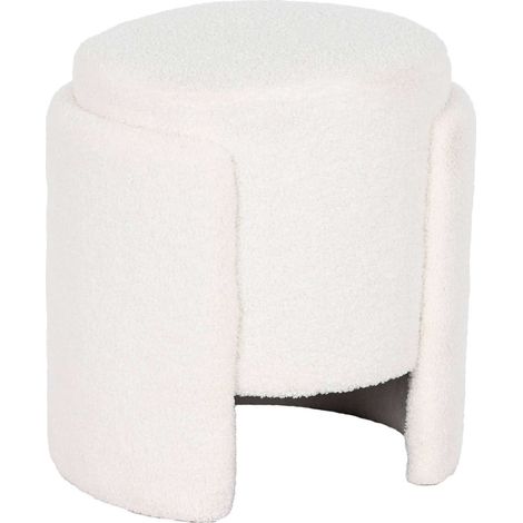 Tabouret blanc chic pour détente et style - Blanc écru (1/4)