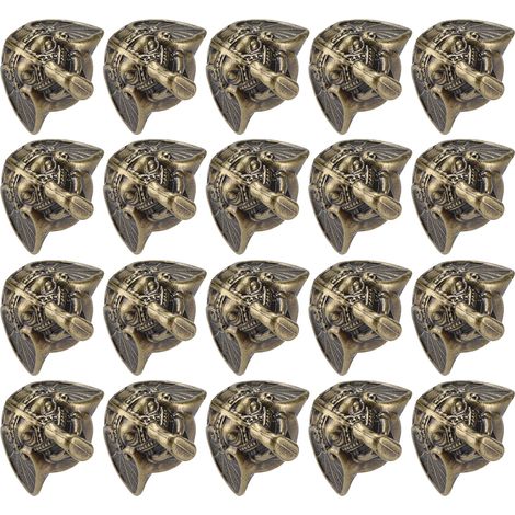 Lot de 20 protections d'angle pour meubles, style rétro, design unique, élégantes et durables, couleur bronze vert. (1/5)