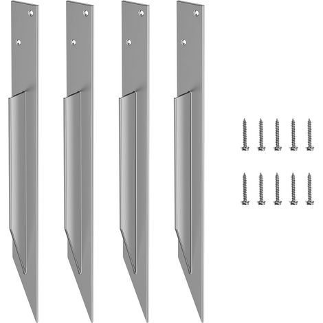 4Pcs Ancrages au Sol pour Balançoire,43 3CM Kit Ancrage Balancoire,Galvanisé à Chaud Piquet Cloture Bois Ancre pour Balançoires Tours de Jeu (1/5)