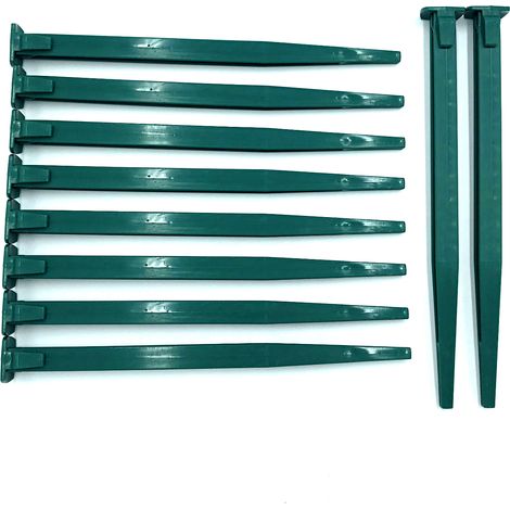 Garden Ground Pegs - Multipurpose Securing Pins for Cages, Netting, Chicken Wire, Fencing & More (22cm, Pack 12)