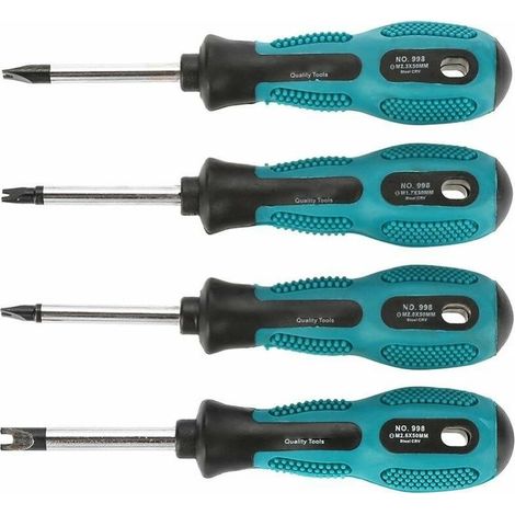 Jeu de Tournevis, U Fourche Type Tournevis 4pcs / Set Tournevis U-Fourche Tournevis Magnétique Tournevis à Fente trousse d'Outils à Main Multi-Fonctions (1/5)