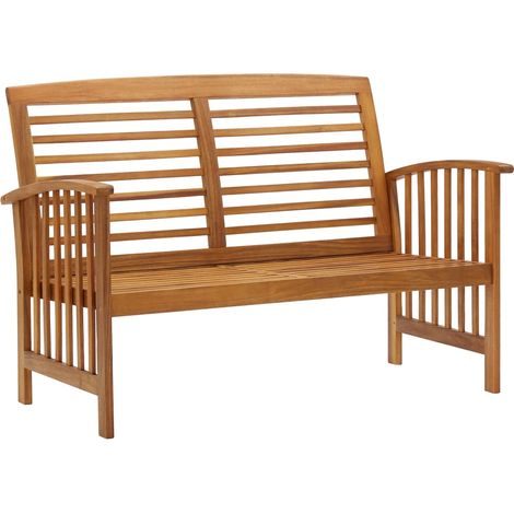 Gartenbank 119 cm Massivholz Akazie