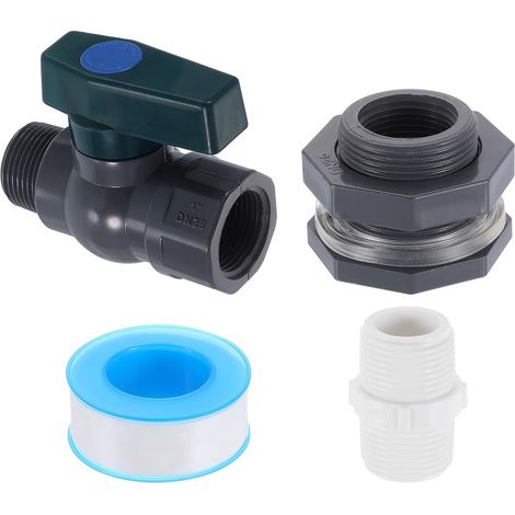 Pluie Baril Robinet Kit pour Réservoir Eau Aquarium Gris (1/5)