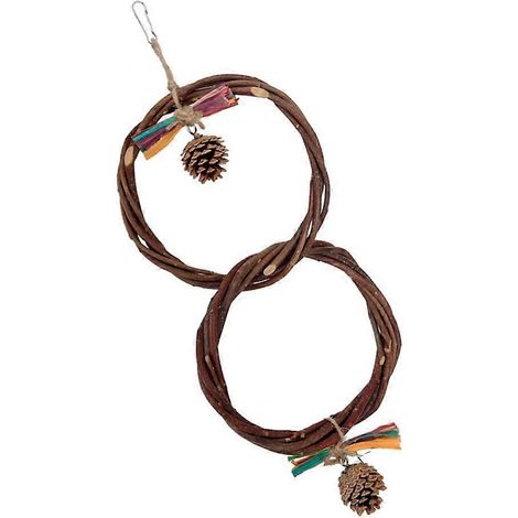 Perchoir naturel à bascule pour perruches, accessoires pour animaux de compagnie (1/4)
