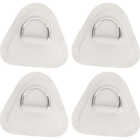 Set mit 4 Edelstahlflicken mit D-Ring für Schlauchboote, Surfbretter, Schlauchkanus und Stand-Up-Paddleboards (grau) (1/5)