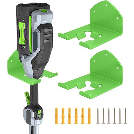 Soporte de pared para herramientas eléctricas, estante de almacenamiento para herramientas de jardinería para desbrozadora, soporte para cortasetos (1/5)