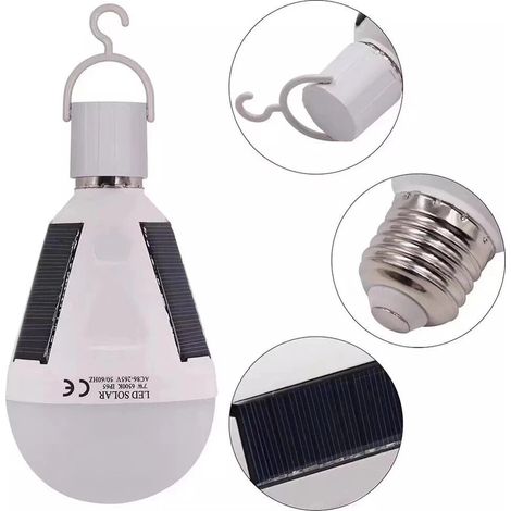 Solar Lamp Outdoor Led Garden Lights for Camping Tent Portable Emergency Bulb Street Country House Wall Lanterns Waterproof IP65 (1/5)