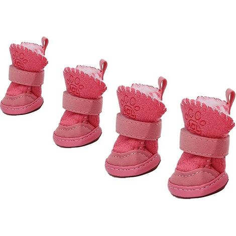 paires de bottes d'hiver antidérapantes pour chiens de petite et moyenne taille, avec semelle en caoutchouc (1/5)
