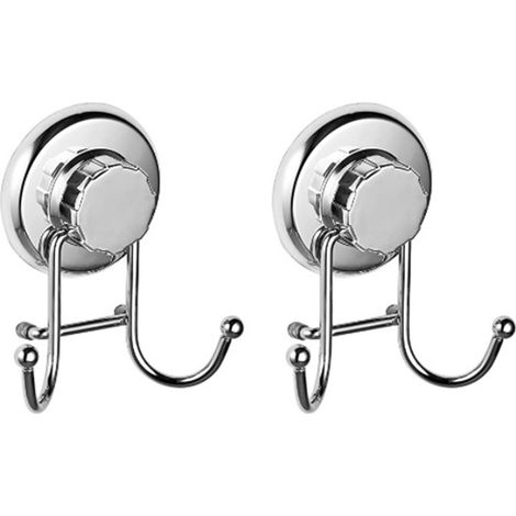 Soporte de baño con gancho giratorio y ventosa (no requiere perforación) para azulejos y toallas de cocina. (1/5)