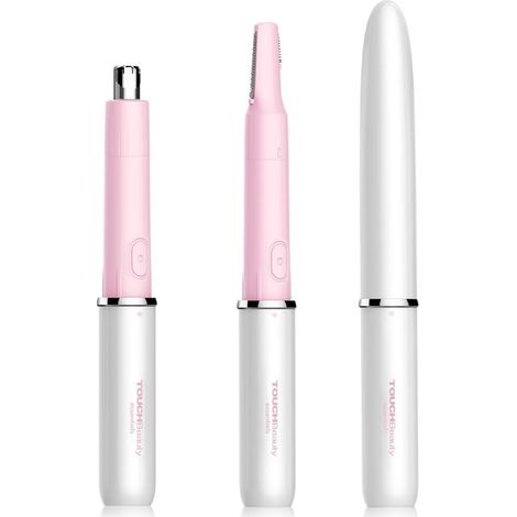 Tondeuse à sourcils, tondeuse à nez et oreilles, épilateur de précision 2 en 1, indolore pour le visage, le menton, les lèvres, le cou, le maillot, les aisselles (1/4)