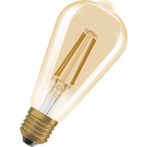 Osram Vintage 1906 LED E27 Edison Fadenlampe Gold 7.2W 806lm - (1/3)