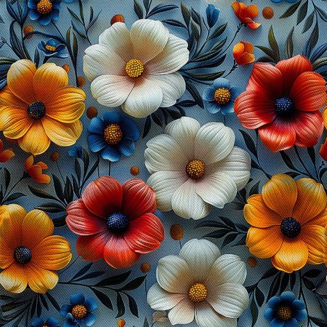 Tela decorativa para exteriores Oxford - Motivo floral I DX5269 (1/5)