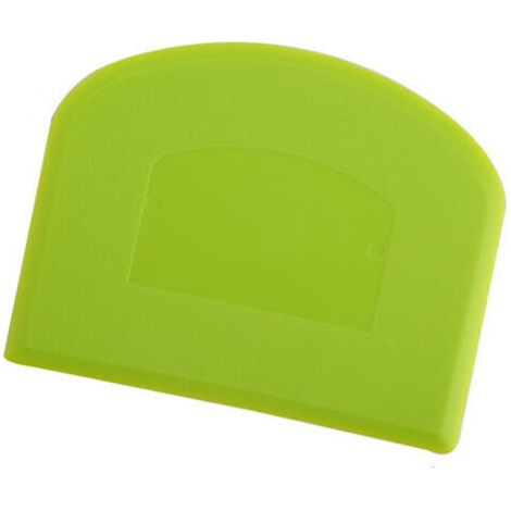 Vtizikl1 Pièces 11.7×9,3cm - Coupe-pâte Grattoir a Pâte en Plastique pour Cuisine, Pâtisserie, Crêpes - Vert (1/5)