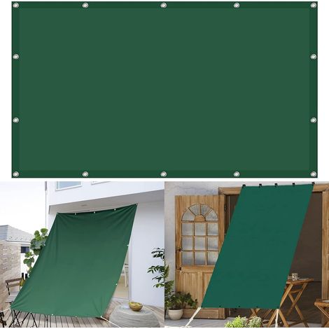 MINKUROW Tenda a Vela Rettangolare Impermeabile 2 x 3 m 98% Protezione UV Tenda a Vela Parasole, con Corde da 1,5 m per Esterno, Giardino e Patio, Verde Scuro (1/5)