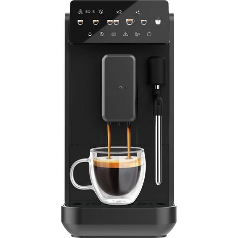 Cecotec – Cafetière superautomatique 19 bars – Technologie Thermoblock – 5 boissons – Moulin 5 niveaux – Réservoir 2L – Buse vapeur intégrée