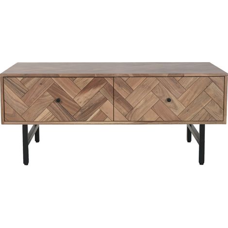 Mesa Centro Acacia Metal 110X60X45 Marron (1/5)