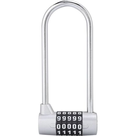 Cadenas de porte d'armoire Extra Long en alliage de Zinc, serrure à Code de mot de passe à combinaison de chiffres en forme de U (1/5)