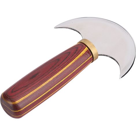 Couteau à cuir rond, outil de coupe et de finition, acier importé, accessoires de bricolage (1/5)