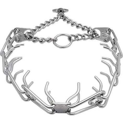 Collier de dressage pour chien, chaîne de stimulation en acier inoxydable 304, chaîne de contrôle réglable de 3,5 mm (24 pouces à 60 cm) (1/2)