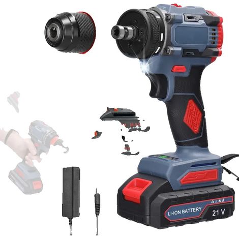 Visseuse Électrique Sans Fil, Moteur Sans Balais, Couple Élevé, 2batterie (1/2)