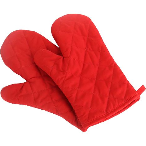 Gant De Four - Polyester Coton - Protection Thermique - Double Face - Pour Four Micro-ondes Et Cuisinière - Paire (1/5)