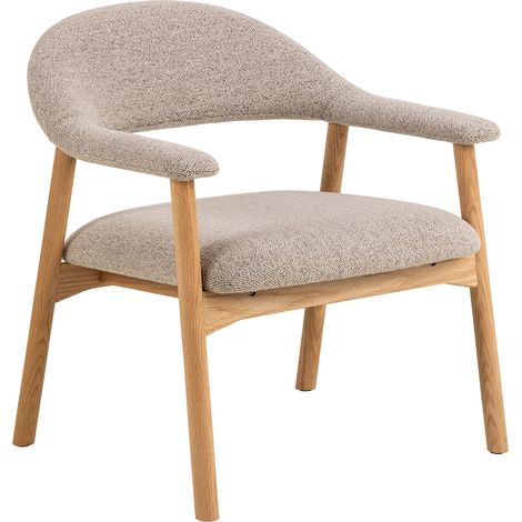 Addi Sessel Lounge-Sessel Bouclé beige.
