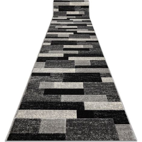 Alfombra de pasillo FEEL 5756/16811 Rectángulos gris 80 cm grey 80x110 cm